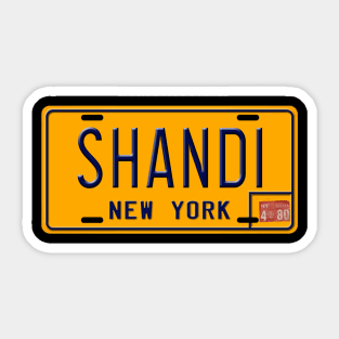 KISS Band Shandi License Plate Sticker